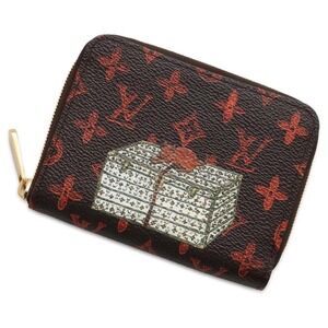 Louis Vuitton Monogram Caram Zippy Coin Wallet Cat Dog Case